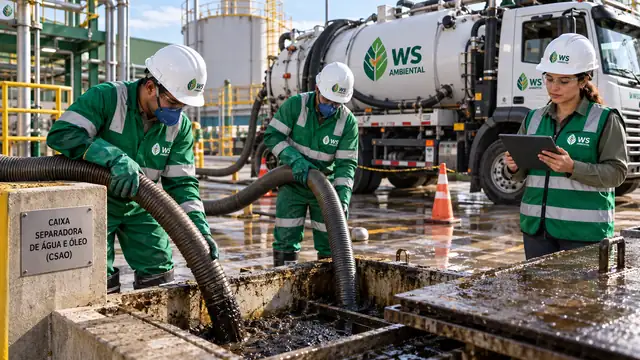 Limpeza de Caixa Separadora CSAO WS Ambiental